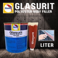 EMJ Glasurit Body Filler 1 Liter - Multi-Surface Masilya for Car, Motorcycle, Wood, Metal, & Plastic