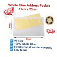 Consignment Note A5 / A6 Whole Glue Courier Flyer Mailing Address Pocket Pouch