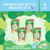 Tiny Buds Natural Baby Bottle &amp; Utensil Wash Set of 4