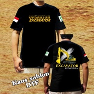 Indonesian excavator operator t-shirt /Komatsu DTF screen printing t-shirt