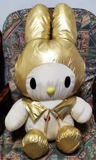 💋古董 金色  涼布娃娃 玩偶 收藏品 超大