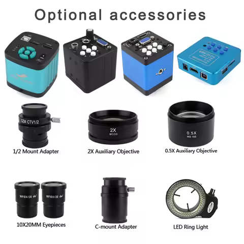 7X-45X 3.5X-90X Trinocular Stereo Zoom Big Table Stand Microscope WF20X 0.5X 2.0X Auxiliary Objectiv