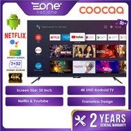 【24H Ship Out】Coocaa 50 Inch 4K UHD Android TV 50S6G PRO | Netflix TV AI Voice Control | Google Play