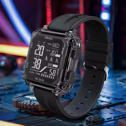 SMAEL 8129 Men's Digital Sport Watch - 50M Waterproof LED Backlight Alarm Chronograph Stopwatch Shoc