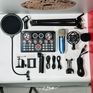 [ Hàng Xịn ] COMBO Livestream Chuyên Nghiệp Tại Nhà SoundCard X7Pro - Micro Thu Âm AT100 Giá Rẻ Tặng