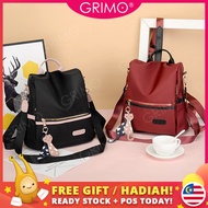 READY STOCK😍GRIMO Cliffordy Backpack + Keychain School Travel Bags Shoulder Bag Beg Wanita Perempuan