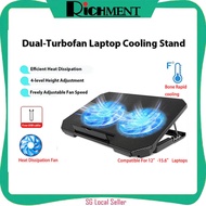 RICHMENT Q100 ICE COOREL Laptop Cooling Pad with 2 Cooling Fans, Cooling Pad for Laptop Fan 12-15.6 
