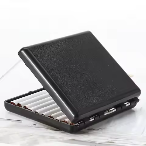 Double-open Leather Cigars Cigarettes Cases Box Holder for 20 sticks Cigarettes Case Container Holde