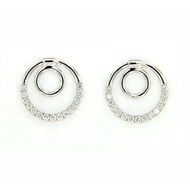 Poh Heng Jewellery 18K White Gold Diamond Earrings