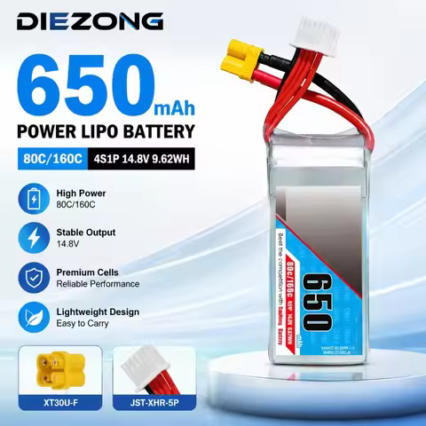2026 NEW 650mAh 4S 14.8V 80C LiPo BATTERY High-Performance High-Quality Fast Shipping
