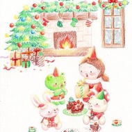 Christmas Time - Fireplace 明信片 | X'MAS POSTCARD