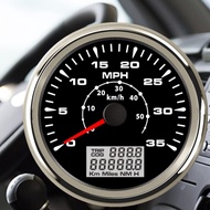เครื่องจับความเร็ว MPH เรือมาตรวัดความเร็วด้วย GPS กันน้ำ0-80MPH 0-35MPH 85มม. 0-120กม./ชม. ไฟแสดงสถ