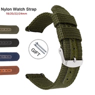 18/20/22/24mm Nylon Watch Strap Canvas Quick Release Band for Huawei Gt2 Military Universal Sport Watch Band for Samsung Gear S3