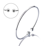 Statement-making Silver Bangle with Stainless Steel Chain – Adjustable Design, Perfect Gift Choice