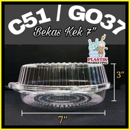 OPS-C51/ GO-37/ 7" Round Food Tray With Lock (±20pcs) / Bakery Disposable Food Tray / 7" Bekas Bulat