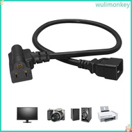 WU Efficiency Server Power Cord C20 To 5 15R And C5 Flame Retardant 14AWG Server Power Cable Cord