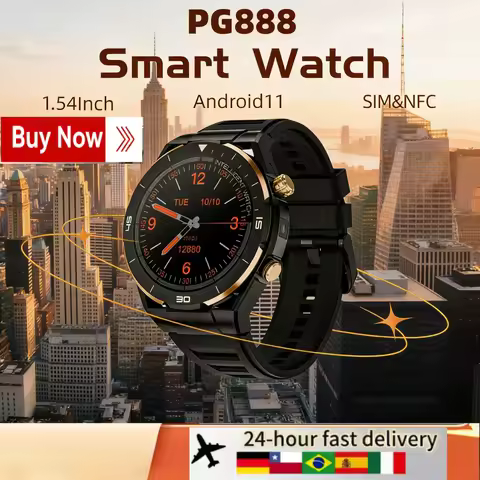 PG888 Smart Watch 2026 Watches For Waterproof Camera WIFI 4G With Bluetooth 1.54Inch Android SIM Out