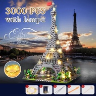 Leiao UT【🔥HOT✔️Ready】Ready 6000pcs Mainan Titanic / Paris Eiffel / Taj Mahal Block Dengan Lampu DIY