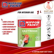 1L Nippon Paint Easy Wash Cat Nippon Paint Dinding Dalaman Nippon Easy Wash Nippon Paint Interior Ea