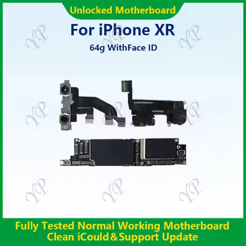 For iPhone XR 64g/128g With Face ID Unlocked Motherboard Cleaned iCloud Fully Tested Normal Working 