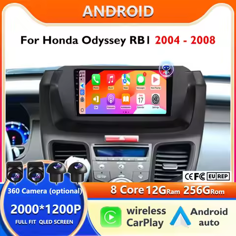 2K For Honda Odyssey RB1 2004 - 2008 Android 16 Car Radio Auto Multimedia Video Player Navigation St
