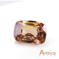[ANTICA] Hyacinth 5.77ct Rectangular Orange Yellow Ceylon Natural Gemstone Cut Gem Zircon (Recommend