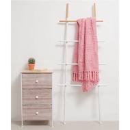 GANTUNGAN 70x4x170 cm white towel hanger, scarf hanger, ladder-shaped hanger, aesthetic hanger