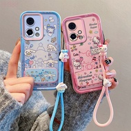 Case OPPO RENO15 5G Cute 3D Comic Cartoon Plush toys TPU Soft Silicone Women's bracelet holder Phone