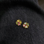 Tourmaline four-leaf clover Charm 10.5mm