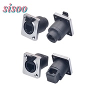 SISOO RJ45 Ethernet Connector, Waterproof with Rubber Cover RJ45  Connector,  Cable Holder IP65 High
