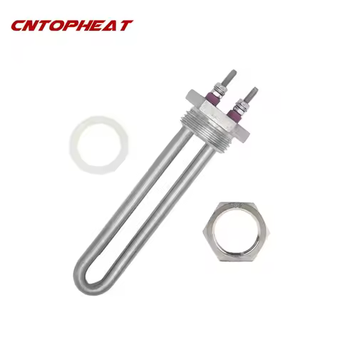 DN25 Heater 220V 300W/500W/800W/1000W Stainless Steel Immersion Water Heating Element with 1"BSP Thr