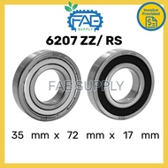 6207ZZ 6207RS 6207 Ball Bearing Deep Groove 35*72*17mm