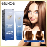 Eelhoe Protein Correcting Cream Keratin Hair Straightening Cream Professional Damaged Protein Hair Treatment Care Hair Straight Cream Repair Damaged Hair Smoothes Frizz and Split Ends Hair Ointment