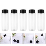 10Pcs 400Ml/13.5Oz Plastic Juice Bottle Transparent Coarse Cereals Storage Container Beverage Bottle