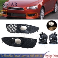 X-CAR Front Bumper Grilles Cover Fog Driving Lights Lamps For Mitsubishi Lancer Lancer-ex 2008 2009 2010 2011 2012 2013 2014