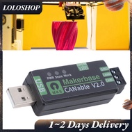 loloshop Wisoqu USB to CAN FD Adapter  Based on Canable2.0 Support 2.0 A B Protocol Multiple Firmwar