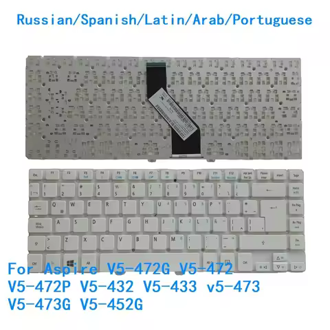 % New RU SP LA AR PT Backlit Keyboard V5-472G V5-472 V5-472P V5-432 V5-433 v5-473 V5-473G V5-452G