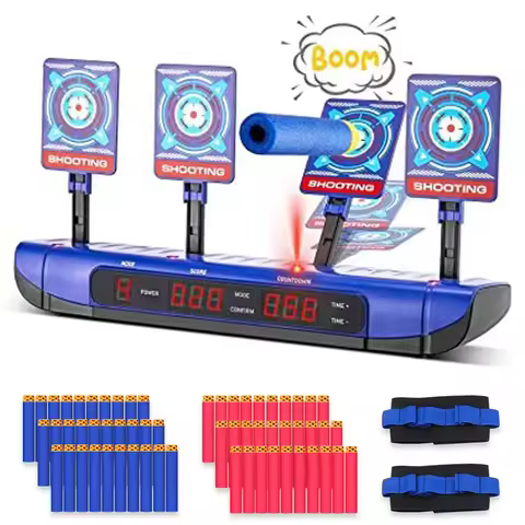 For Nerf Guns Bullets Shooting Target 4 Modes Digital Scoring Auto Reset Target Kid Shooting Game To
