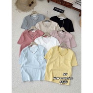 Heart collar cotton shirt 6620