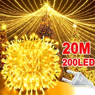 10M 100LED String Light with 8 Modes Waterproof Lamp for Indoor Outdoor Christmas Wedding Party Deco