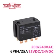【On Sale】 1Pcs SONGCHUAN Relay 841-S-2A-D -12VDC 841-S-2A-D-24VDC 841-S-2A-D-200/240VAC 6Pin 25A 12V