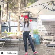 B183DP913M [BUCKAROO] Women's Slim Baggy Dark Indigo Jeans