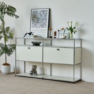 Modern Simple Stainless Steel Bauhaus Module Combination Cabinet TV Stand Storage Drawer Cabinet Hom