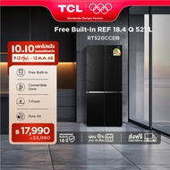 NEW TCL ตู้เย็น Free Builtin RT52GCCDB สี่ประตู สีดำ ขนาด 18.4Q 521 ลิตร T-Fresh&Pure air ลดกลิ่นอับ