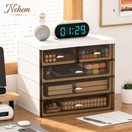 Nehem -  Desk organiser large storage box can hold A4 paper desktop drawer organiser  office student
