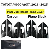 TOYOTA WIGO/AGYA 2023- 2025 Inner Door Handle Frame Cover Accessories ABS Carbon Fiber