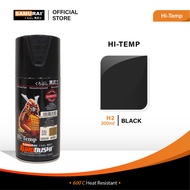 Samurai Spray Paint Black H2 Spray Black Spray High Temp Hitam Matte Spray Tahan Panas