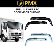 ISUZU NLR PRO / NPR PRO Door Visor Chrome Black – High Quality Accessories / Pencuci Hujan Lori Isuz