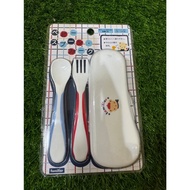Familiar Children's Spoon And Fork From Japan 10 With Case