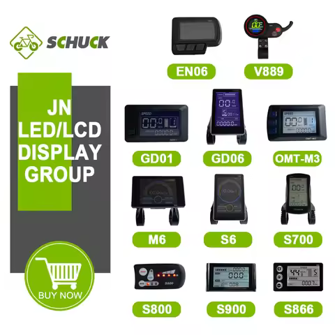 JN LED/LCD Ebike Display Group with GD01 GD06 OMT-M3 M6 S6 S700 S800 S866 S900 EN06 V889 Use for Ele
